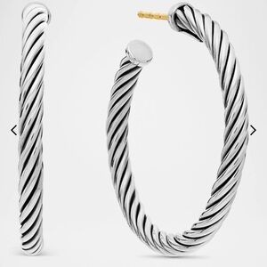 David Yurman Cable 1” Hoop Earrings